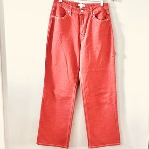 Forever 21 Carpenter Dad Terracotta Jean High Rise Baggy Wide Leg Women’s 28